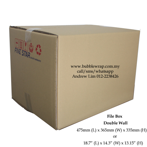 File Box Size Carton Double Wall 10pcs