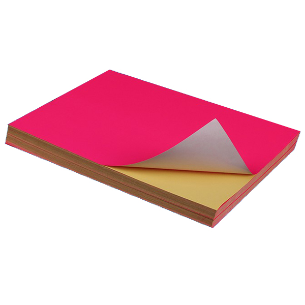 Fluorescent Pink Sticker Color Paper Label A4 100\'s
