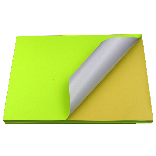 Fluorescent Yellow Sticker Color Paper Label A4 100\'s