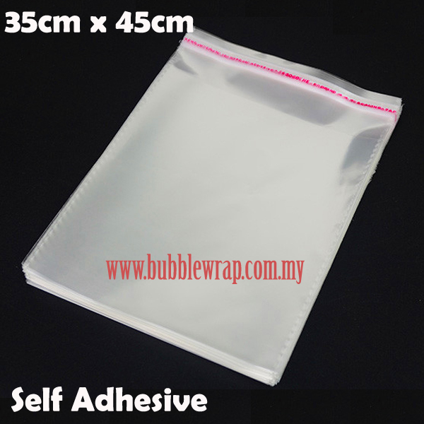 100pcs OPP Bag 35x45cm Self Adhesive Transparent Plastic Bag