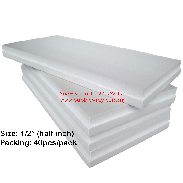 Polyfoam Kabus Putih Polystyrene Foam Board 1/2 Inch 2x4ft (20pc
