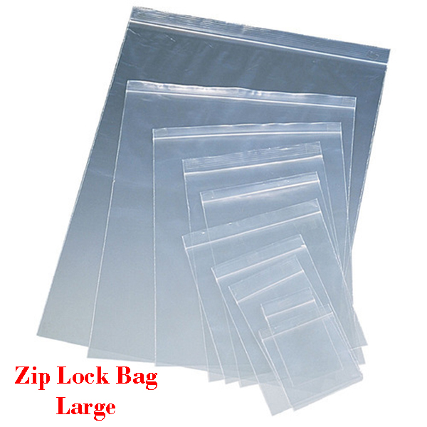 Zip Lock Bag LARGE Sizes Resealable Plastic Bags 100pcs