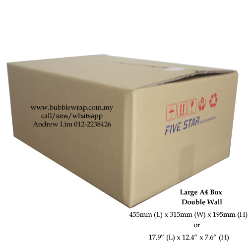 Large A4 Size Carton Box Double Wall 10pcs