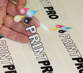 Clear printable self adhesive labels