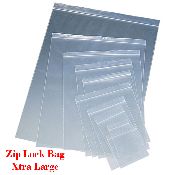 Zip Lock Bag XTRA LARGE Sizes Resealable Plastic Bags 100pcs